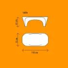 RGB-lichtgevende salontafel voor buiten- of binnenontwerp in kunststof - Lily by Myyour Viadurini