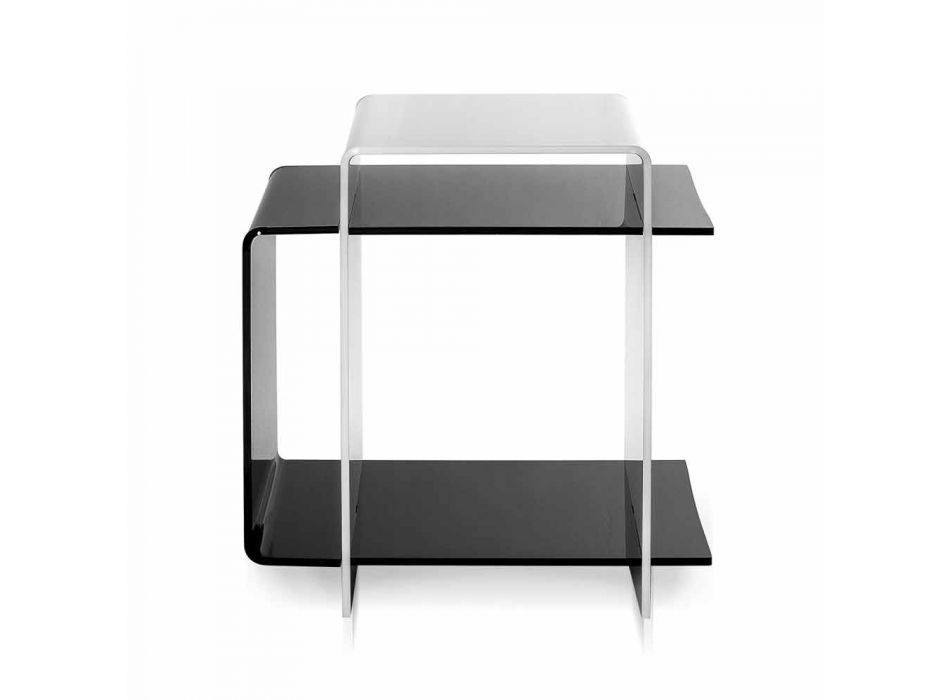 Moderne tafel met 3 planken zwart en wit Gosto made in Italy Viadurini