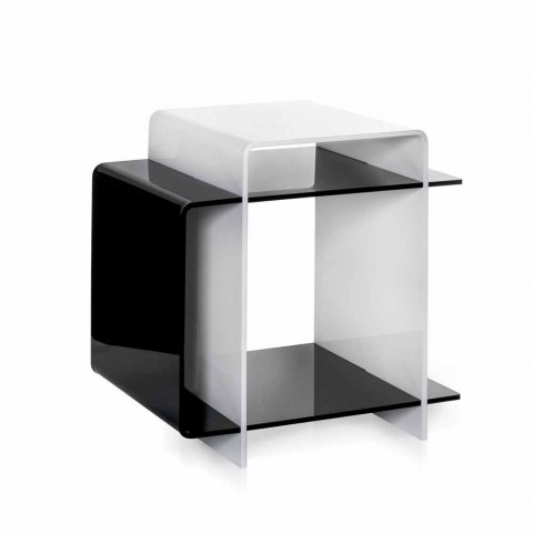 Moderne Tafel Met 3 Planken Zwart En Wit Gosto Made In Italy