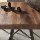 Moderne salontafel van hout en transformeerbaar metaal Made in Italy - Spirit Viadurini