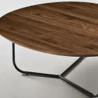 Relia - Moderne salontafel van MDF en gelakt metaal in diverse afwerkingen Viadurini