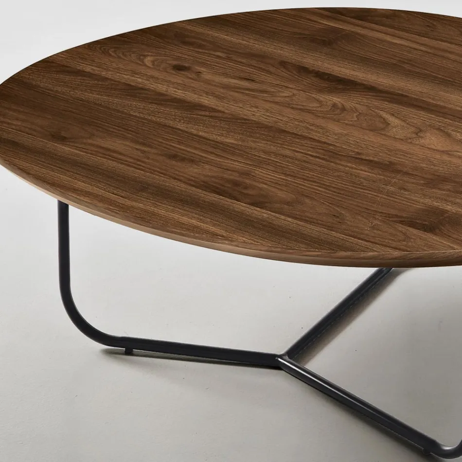 Relia - Moderne salontafel van MDF en gelakt metaal in diverse afwerkingen Viadurini