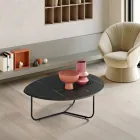 Relia - Moderne salontafel van MDF en gelakt metaal in diverse afwerkingen Viadurini