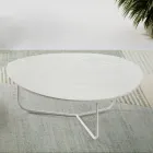 Relia - Moderne salontafel van MDF en gelakt metaal in diverse afwerkingen Viadurini