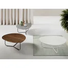 Relia - Moderne salontafel van MDF en gelakt metaal in diverse afwerkingen Viadurini