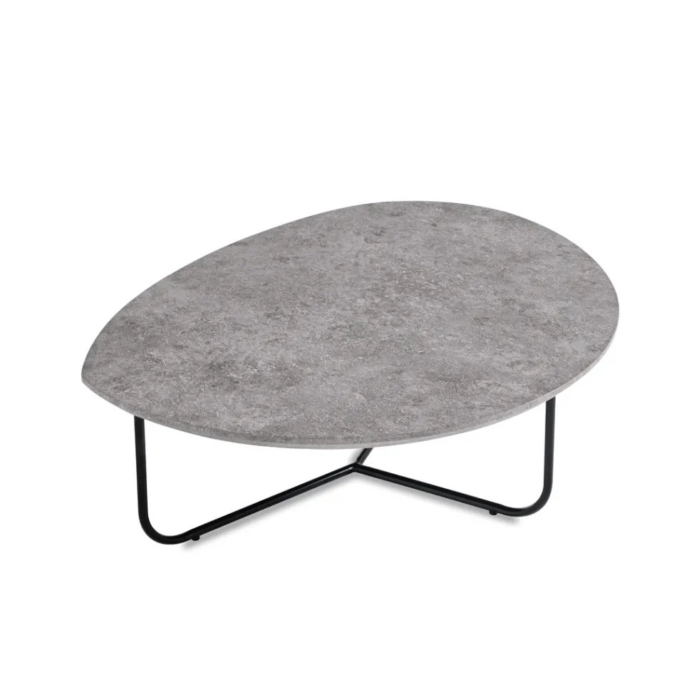 Relia - Moderne salontafel van MDF en gelakt metaal in diverse afwerkingen Viadurini
