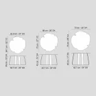 Moderne metalen tafel laser gesneden bloemvorm Andy Viadurini