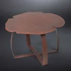 Moderne metalen tafel laser gesneden bloemvorm Andy Viadurini