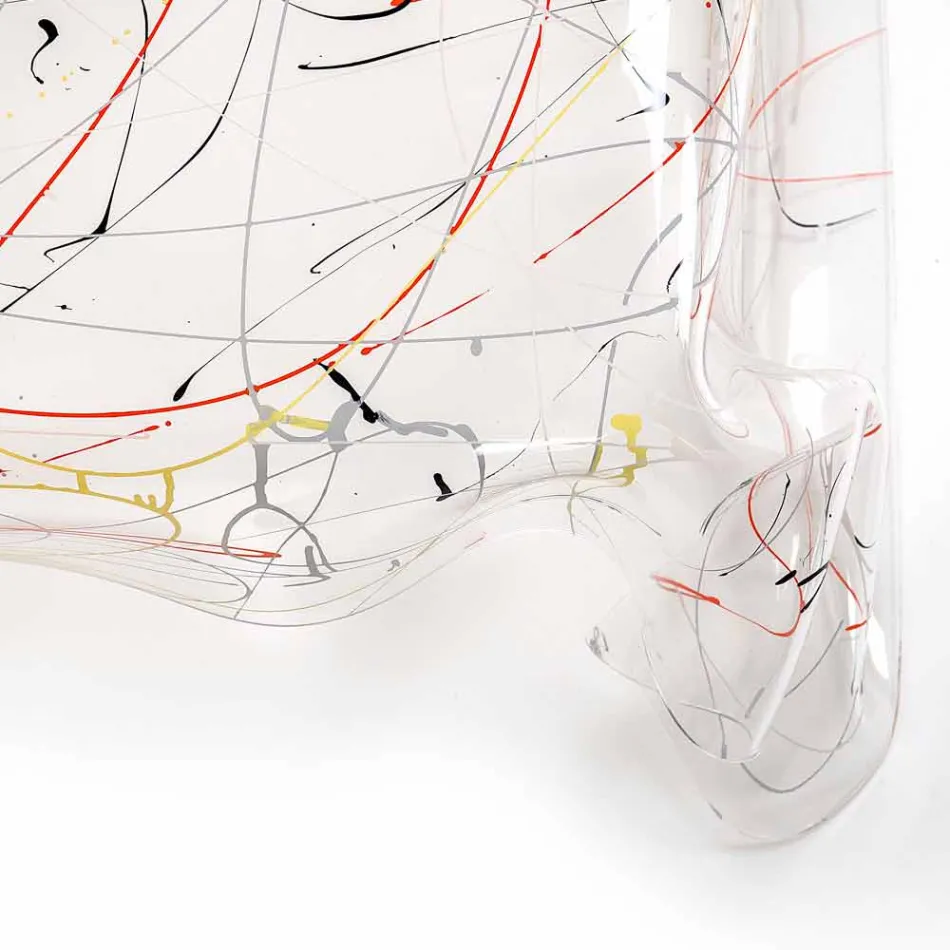 Moderne tafel gemaakt van veelkleurige plexiglas gemaakt in Italië, Azië Viadurini