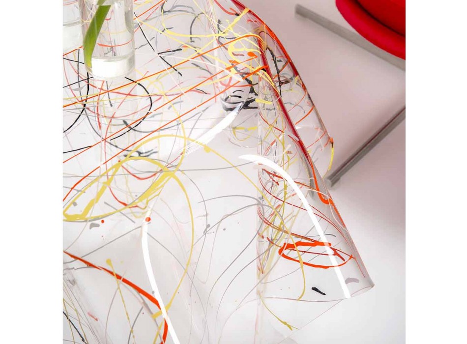 Moderne veelkleurige plexiglas salontafel gemaakt in Italië, Otto Viadurini