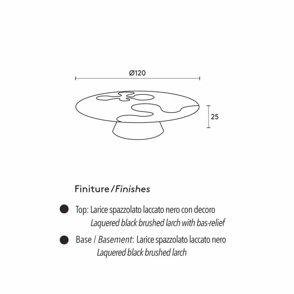 moderne salontafel gemaakt van gelakt lariks Giglio Viadurini