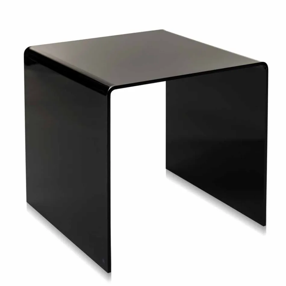 modern ontwerp Zwart Tafel 50x50cm Big Terry, made in Italy Viadurini