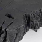 Homemotion Zwarte salontafel in staal en natuurlijk acaciahout - Camala Viadurini