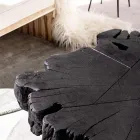 Homemotion Zwarte salontafel in staal en natuurlijk acaciahout - Camala Viadurini