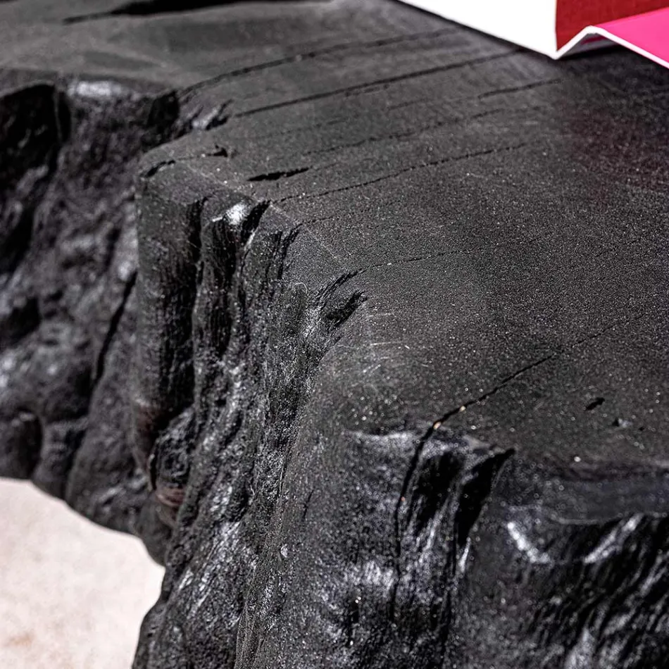 Homemotion Zwarte salontafel in staal en natuurlijk acaciahout - Camala Viadurini