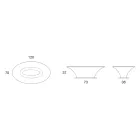 Boot Design Ovale Salontafel Metaal en Geëtst Glas - Inscheping Viadurini