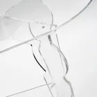 Ilaria - Transparante ovale salontafel van plexiglas, gemaakt in Italië Viadurini