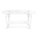Ilaria - Transparante ovale salontafel van plexiglas, gemaakt in Italië