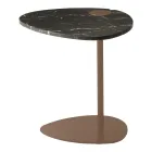 Salontafel voor woonkamer in metaal en Marquinia-marmer, luxe design - Yassine Viadurini
