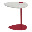 Salontafel voor woonkamer in metaal en Marquinia-marmer, luxe design - Yassine Viadurini