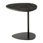 Salontafel voor woonkamer in metaal en Marquinia-marmer, luxe design - Yassine Viadurini