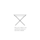 Klaptafel met transparant acryl kristallen blad - Makete Viadurini