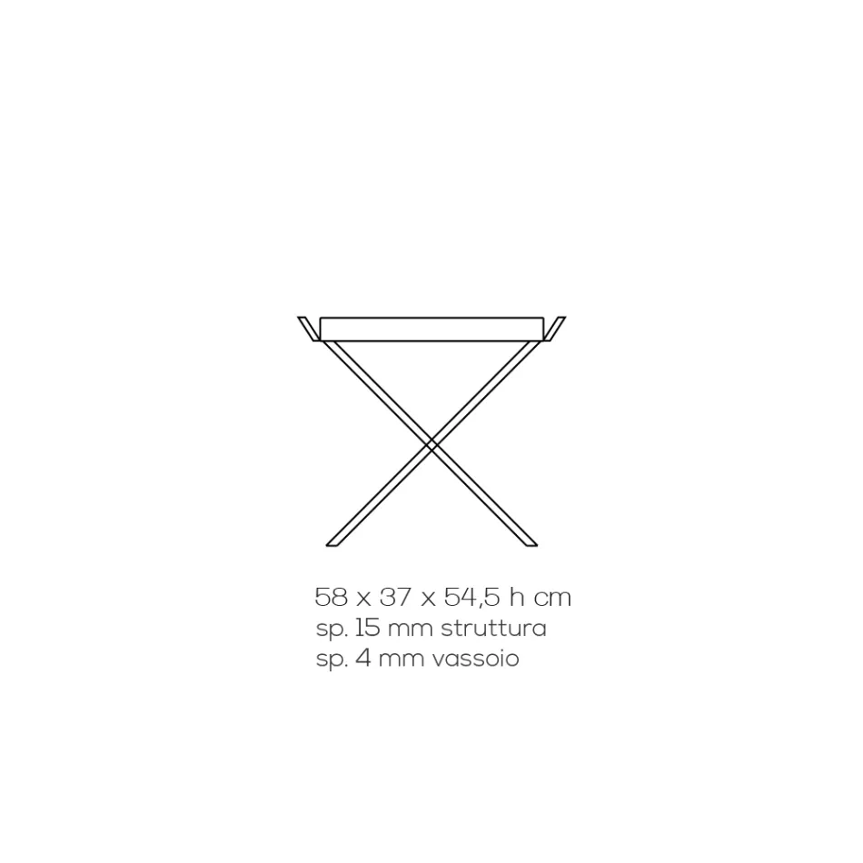 Klaptafel met transparant acryl kristallen blad - Makete Viadurini