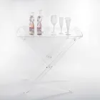 Klaptafel met transparant plexiglas blad 2 maten - Robbie Viadurini