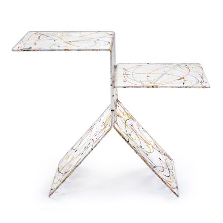 Transparant gekleurde plexiglas salontafel voor woonkamer Made in Italy - Kamon Viadurini