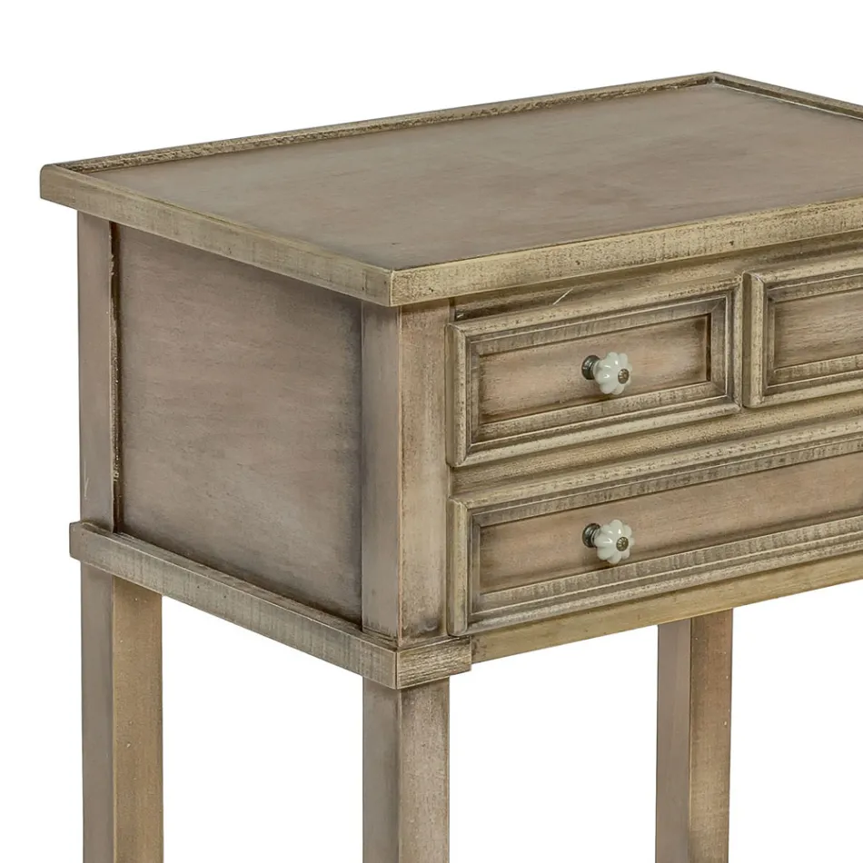 Telefoontafel met 3 laden en plank Made in Italy - Culsu Viadurini