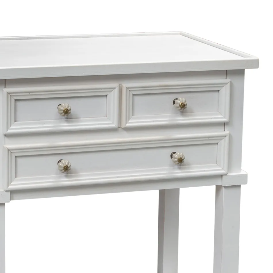 Telefoontafel met 3 laden en plank Made in Italy - Culsu Viadurini