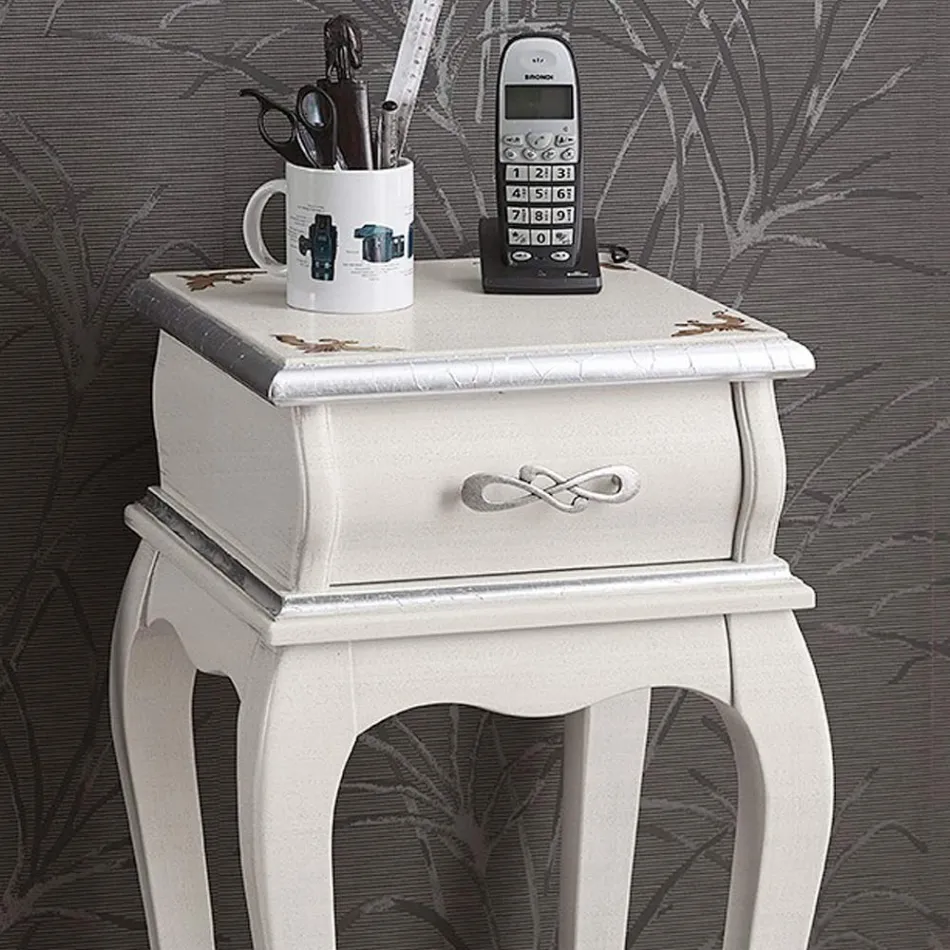 Klassieke stijl telefoonstandaard in hout gemaakt in Italië - Hastings Viadurini