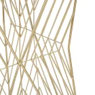 Telefoontafel in goudkleurig ijzer en blad van spiegelglas - Olivia Viadurini