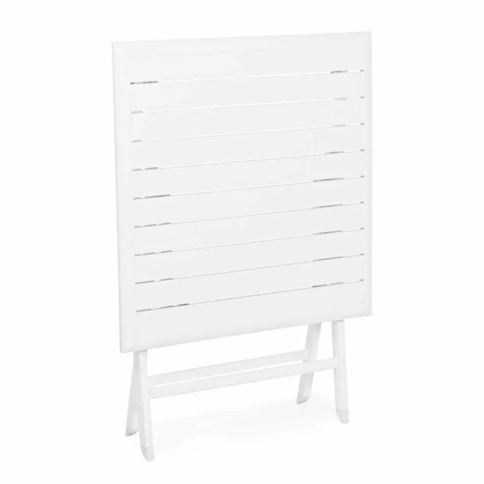 Vierkante opvouwbare salontafel voor buiten in geverfd aluminium - Hunt Viadurini