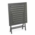 Vierkante opvouwbare salontafel voor buiten in geverfd aluminium - Hunt Viadurini