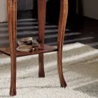 Rechthoekige salontafel in de woonkamer met beukenhouten poten Made in Italy - Ermes Viadurini