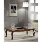Rechthoekige salontafel in de woonkamer van gepatineerd walnoothout, gemaakt in Italië - Afrodite Viadurini