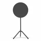 Ronde hoge buitentafel in metaal en blad gemaakt in Italië - Baldric Viadurini