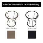 Ronde salontafel met stalen onderstel en steengoed blad Made in Italy - Alisea Viadurini