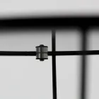 Ronde salontafel met stalen onderstel en glazen blad Made in Italy - Alisea Viadurini