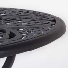 Ronde salontafel voor buiten in mat antraciet aluminium - Sayra Viadurini