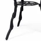 Ronde salontafel voor buiten in mat antraciet aluminium - Sayra Viadurini