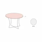 Ronde salontafel met HPL-blad Made in Italy - Mina Viadurini