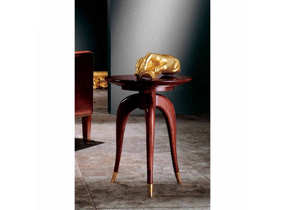 Ronde Koffietafel klassiek design lounge, een diameter van 40 cm, Clay Viadurini