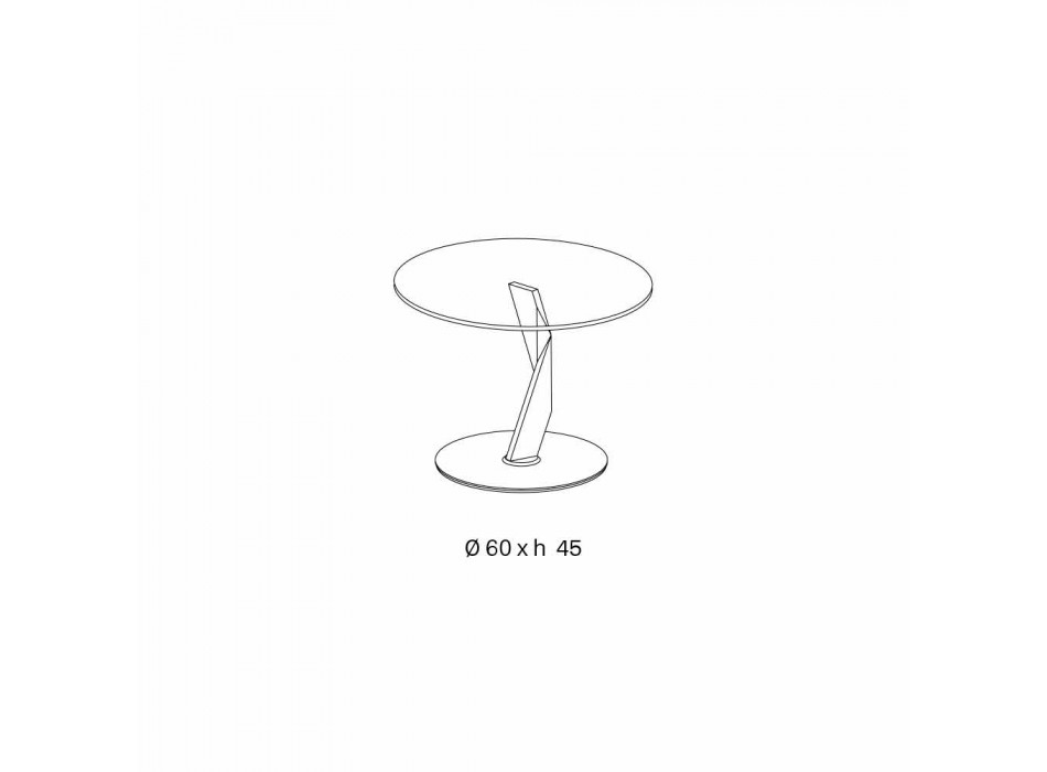 Ronde design salontafel in extra helder glas gemaakt in Italië - Akka Viadurini
