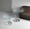 Ronde design salontafel in extra helder glas gemaakt in Italië - Akka