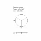 Ronde salontafel voor buitenwoonkamer in grafiet of moddermetaal - Stephane Viadurini