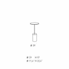 Ronde salontafel in gekleurd metaalblad van modern design - cocktail Viadurini