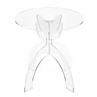 Ronde salontafel, transparant PMMA Laives Viadurini