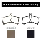 Ronde glazen salontafel met onderstel van 3 halve maan Made in Italy - Arepa Viadurini